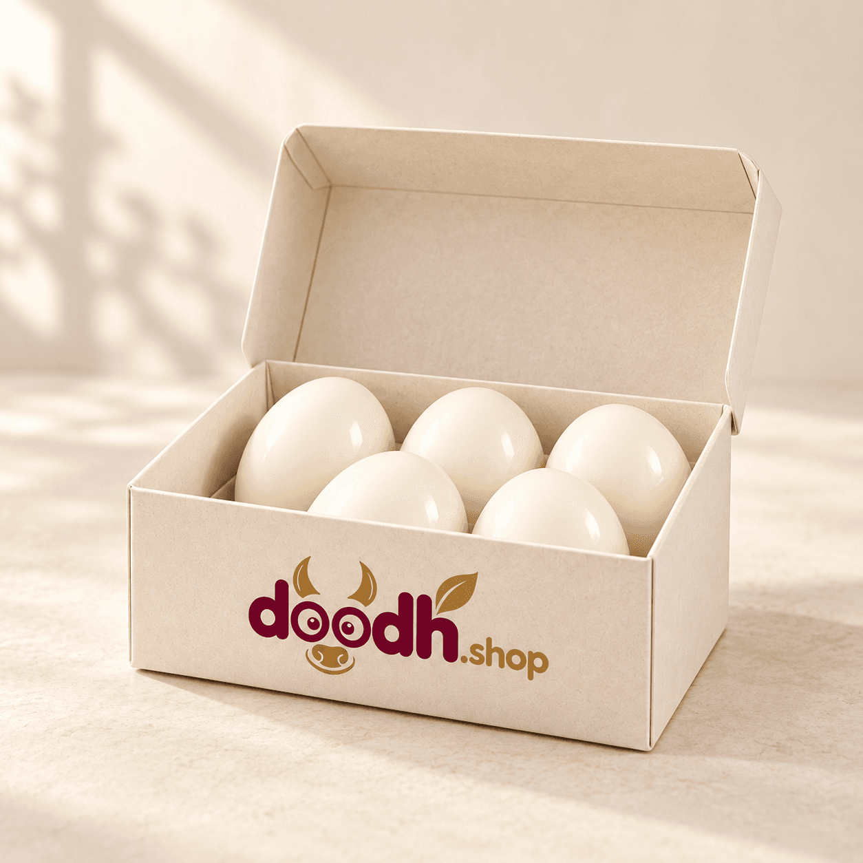 Representative doodh.shop boiled eggs packaging